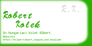 robert kolek business card