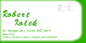 robert kolek business card